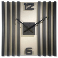 Nástenné hodiny Lamele 60cm FlexiStyle z233, čierna